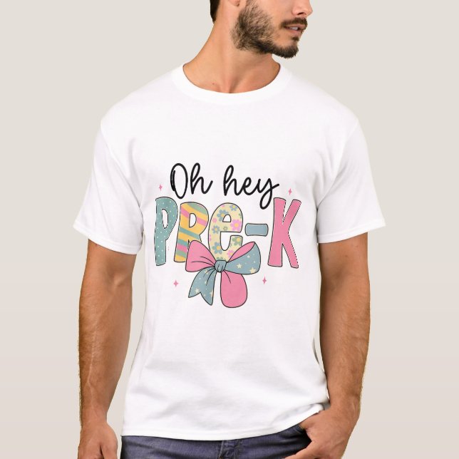 Back to school Oh, hej Pre K Coquette Lärare Kids T Shirt (Framsida)