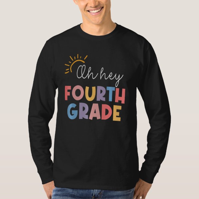 Back To School Oh Hey Fourth Grade 4th Grade Stude T Shirt (Framsida)
