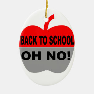Back to school Oh No Julgransprydnad Keramik