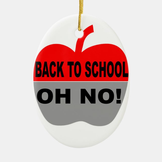 Back to school Oh No Julgransprydnad Keramik (Framsidan)