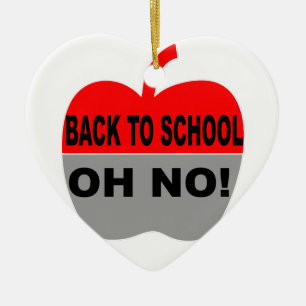 Back to school Oh No Julgransprydnad Keramik