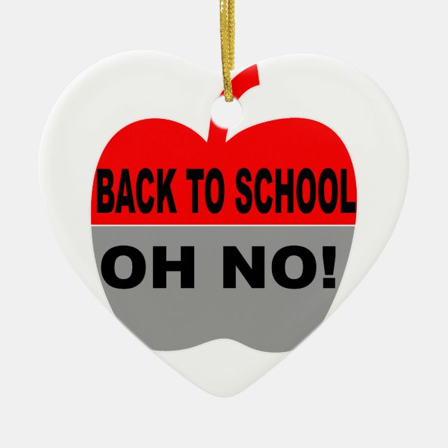 Back to school Oh No Julgransprydnad Keramik (Framsidan)