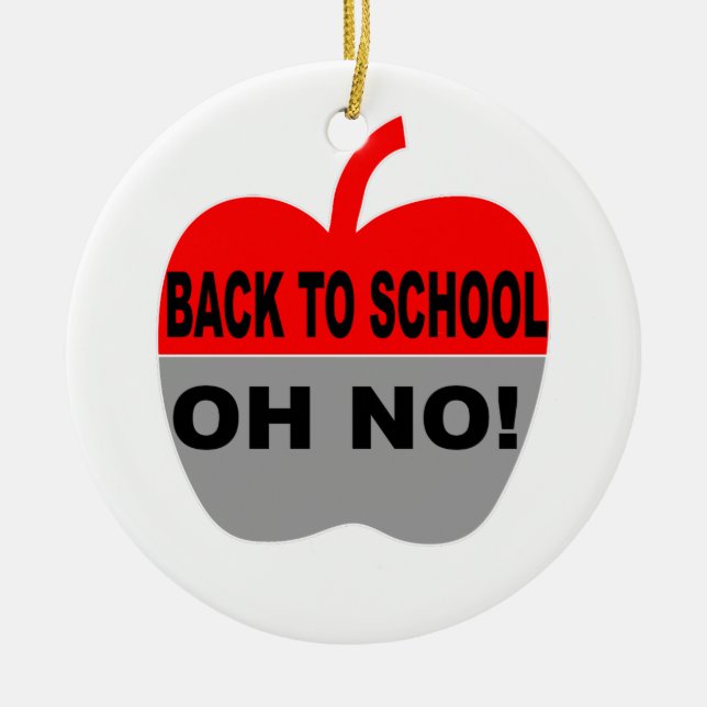Back to school Oh No Julgransprydnad Keramik (Framsidan)