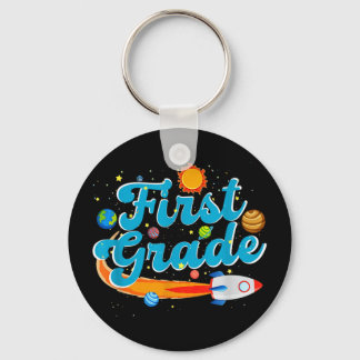 Back to school outer space teacher first grade nyckelring