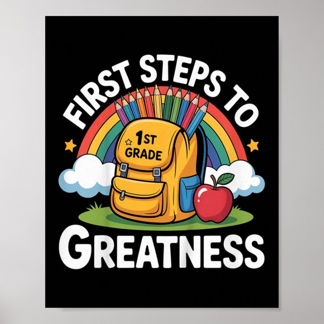 Back to school Outfit För barn, Girls, Studenter.  Poster (Framsidan)