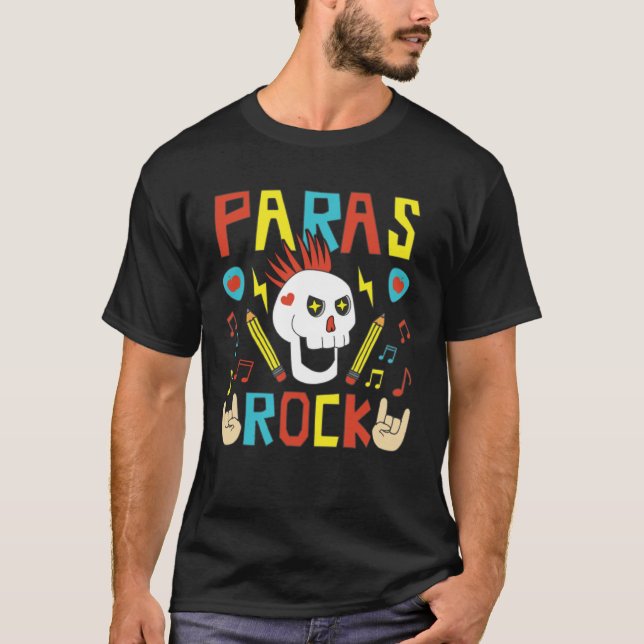 Back to School Paraeducator Para Paraprofessional T Shirt (Framsida)