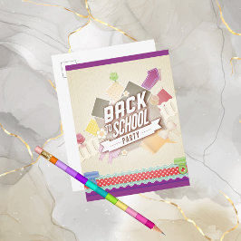 Back to school Party Inbjudan Vykort