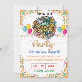 back-to-school party invitation inbjudningar
