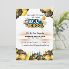 back-to-school party invitation inbjudningar