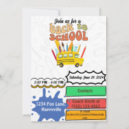 back-to-school party invitation inbjudningar
