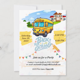 back-to-school party invitation inbjudningar