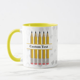 Back to school   Pencil Anpassningsbar Lärarkaffe Mugg