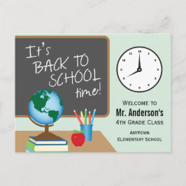 back to school Personlig Lärare Vykort