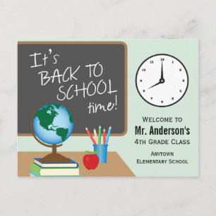 back to school Personlig Lärare Vykort