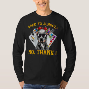 Back to school Pitbull Hund Sunglasses no Tackst T Shirt
