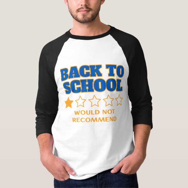 Back to school-PM - skulle inte rekommendera citat T Shirt (Framsida)