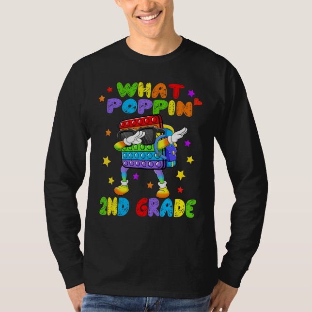 Back to school Pop IT Fidget Leksak Vad Poppin 2:  T Shirt (Framsida)