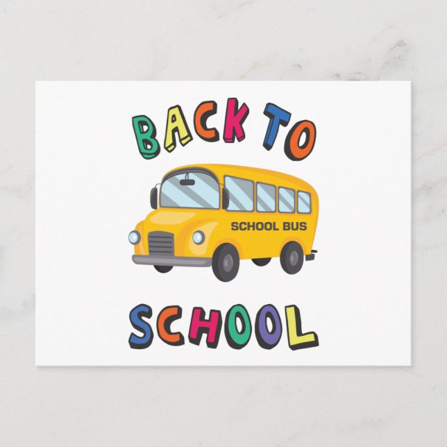 Back to school postcard vykort (Framsida)