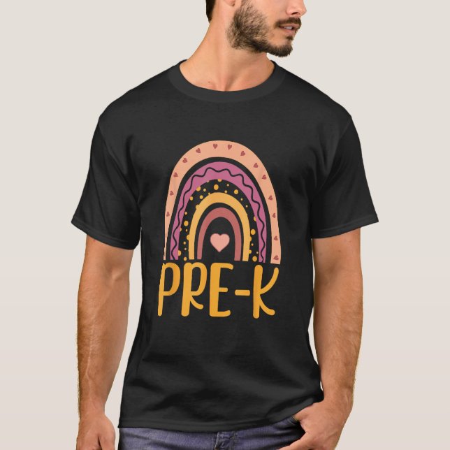 Back to school Pre K Rainbow Team Hej 1:a Klass T Shirt (Framsida)