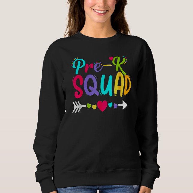 Back To School Pre K  Squad Happy First Day Of Sch T Shirt (Framsida)