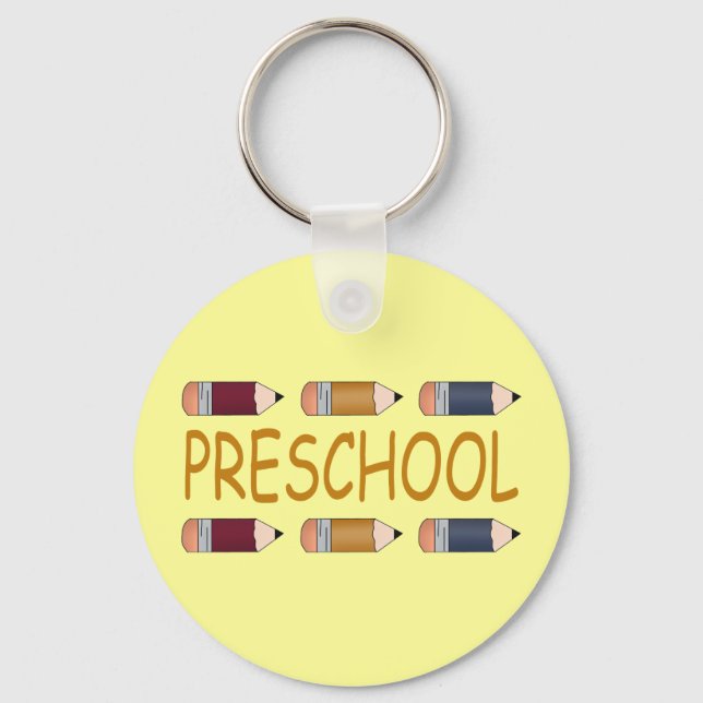 Back to school Preschool Roligt Gift Nyckelring (Framsida)