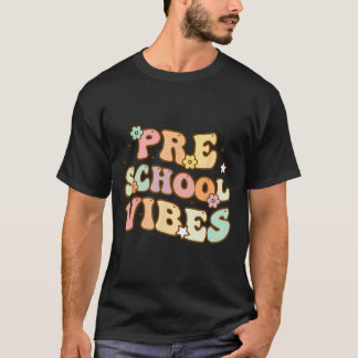 Back to school Preschool Vibes Retro Student Teach T Shirt