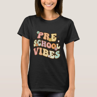 Back to school Preschool Vibes Retro Student Teach T Shirt