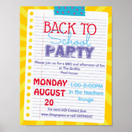 back to school PTA-händelse: PTO-förskolelärare Poster