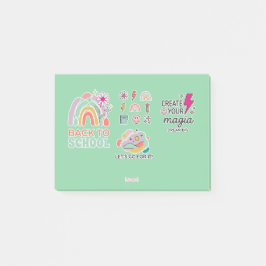 Back to School Rainbow / Regreso Arcoíris Escolar Post-it Block