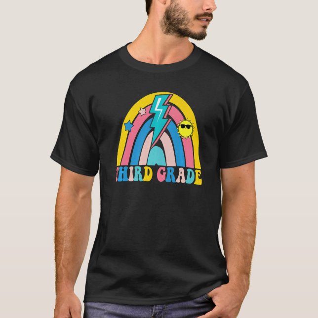 Back To School Rainbow Third Grade 3rd Grade Teach T Shirt (Framsida)