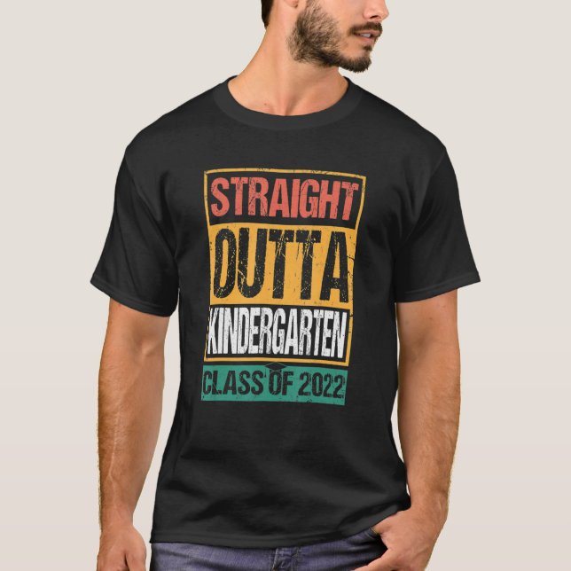 Back to school Rak Outta Kindergarten klass O T Shirt (Framsida)