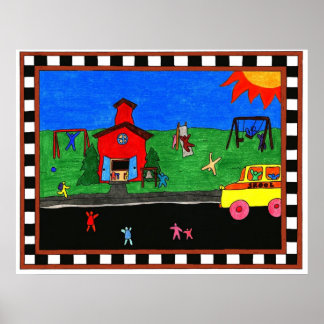 Back to school-ramutskrift poster