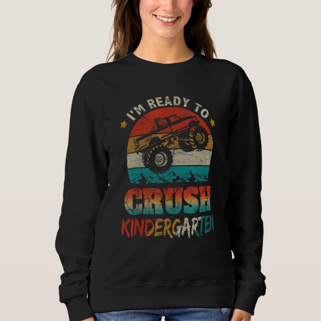 Back To School Ready To Crush Kindergarten Monster T Shirt (Framsida)