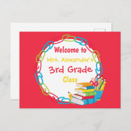 Back to school Red Vykort