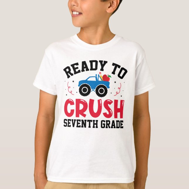 Back to school Redo för att krossa sjunde Klass T Shirt (Framsida)