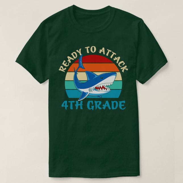 Back to school-redo för attentat mot fjärde klass t shirt (Design framsida)