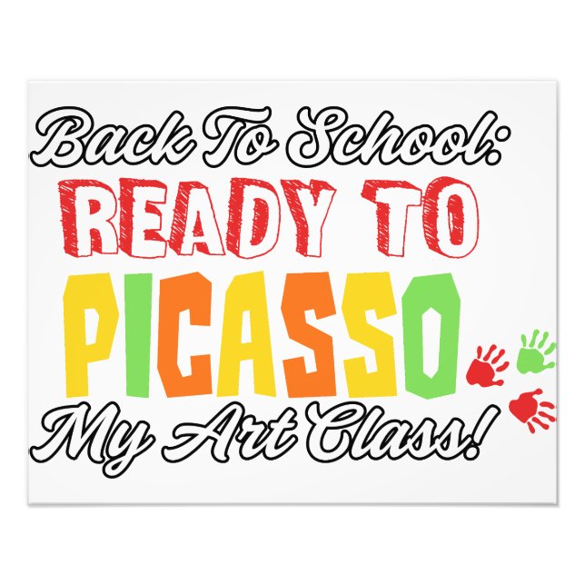 Back to school: Redo till Picasso My Art Class! Fototryck (Framsidan)
