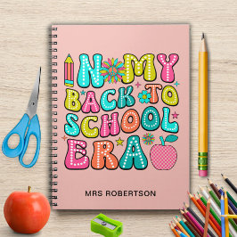 Back to school-reflektorläraren spiral bärbar dato anteckningsbok