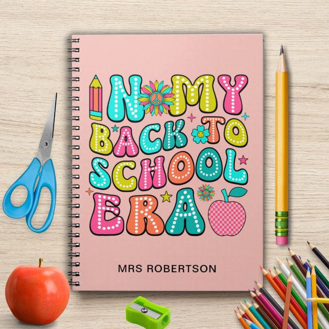 Back to school-reflektorläraren spiral bärbar dato anteckningsbok (Skapare uppladdad)