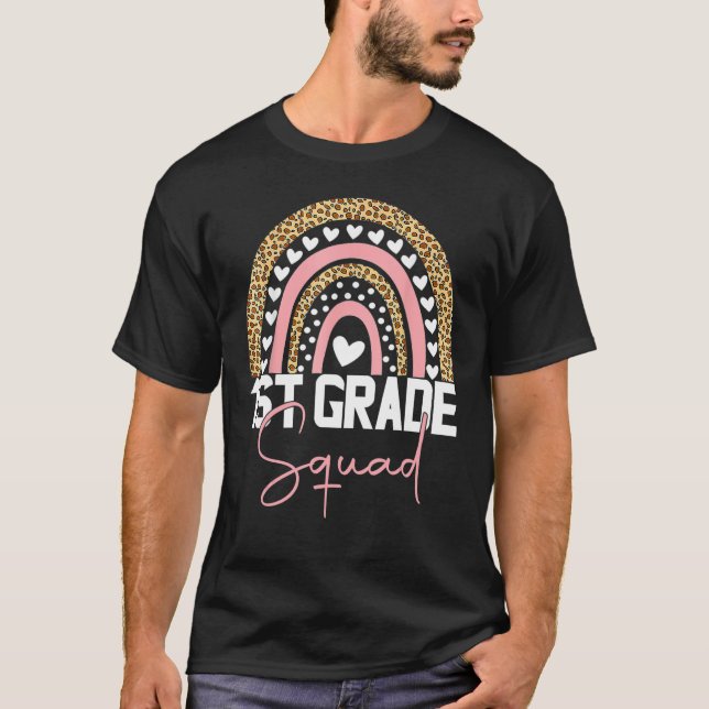 Back to school Regnbåge 1:a Klassen i ruta T Shirt (Framsida)