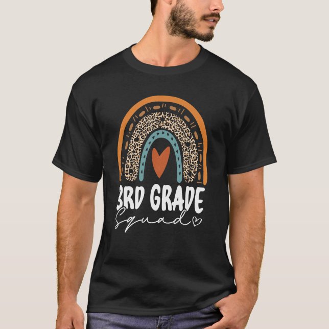 Back to school Regnbåge 3:e tredje Klassen för T Shirt (Framsida)