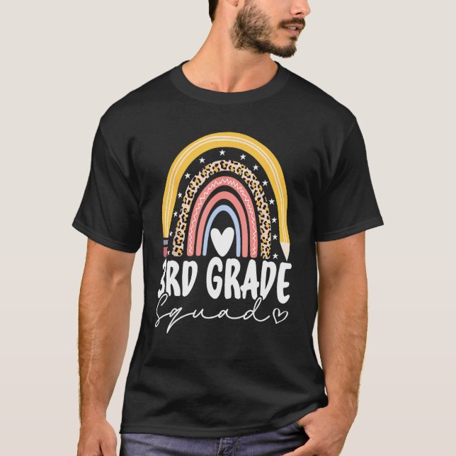 Back to school Regnbåge 3:e tredje Klassen för T Shirt (Framsida)