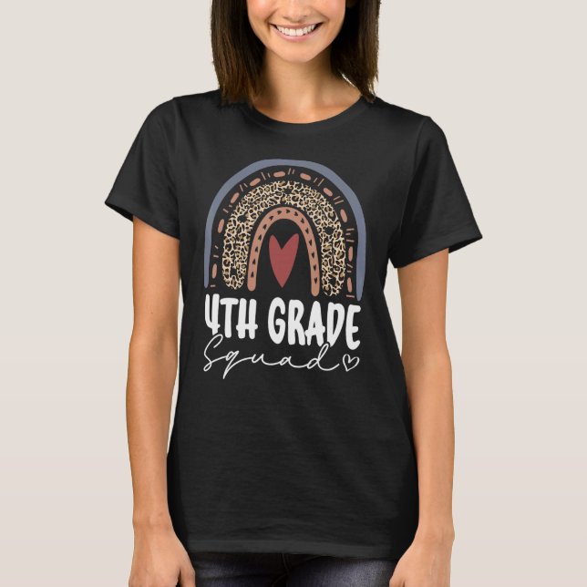 Back to school regnbåge 4:e fjärde Klass-torget fö T Shirt (Framsida)
