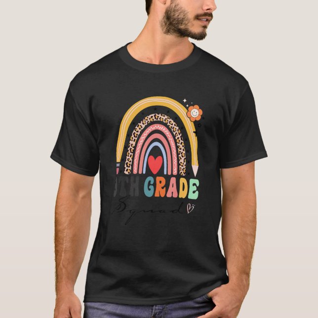 Back to school Regnbåge 9:e strecket Klass T Shirt (Framsida)