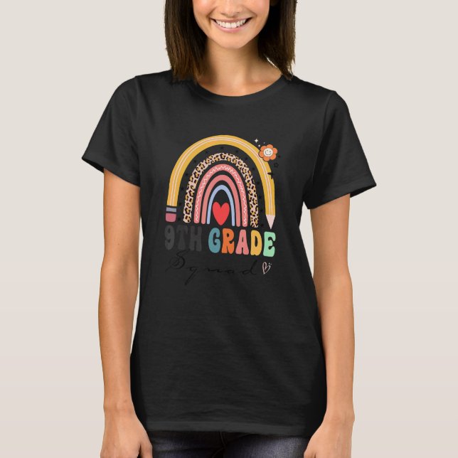Back to school Regnbåge 9:e strecket Klass T Shirt (Framsida)