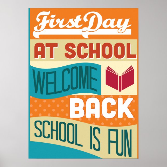 Back to school Retro Typography Poster (Framsidan)