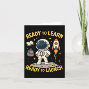 Back to school Rocket Launch Space Lär Student K Kort