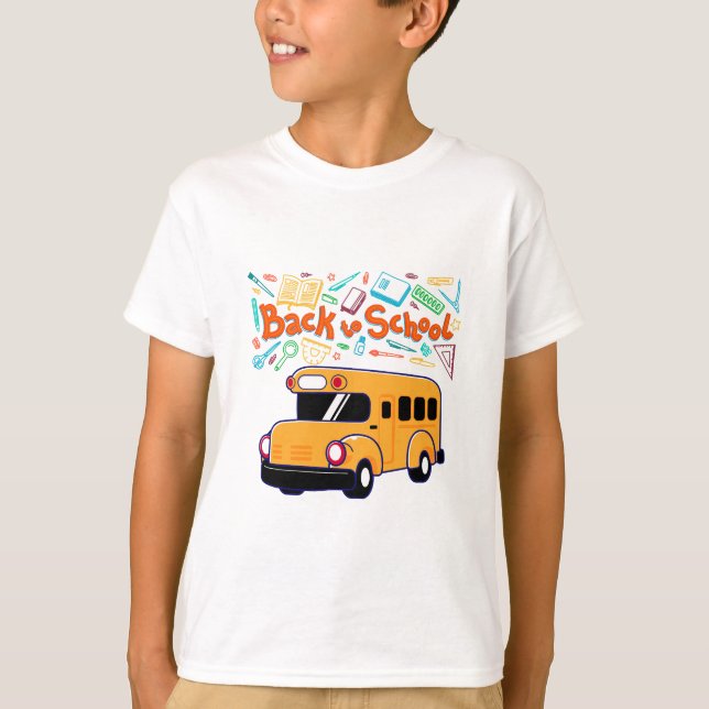 Back to school rolig design, Back to school T-Shir T Shirt (Framsida)