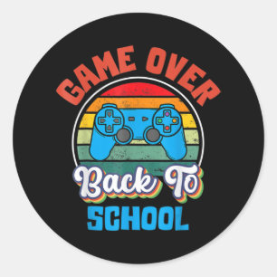Back to school Roligt-spel över Student Conr. Runt Klistermärke