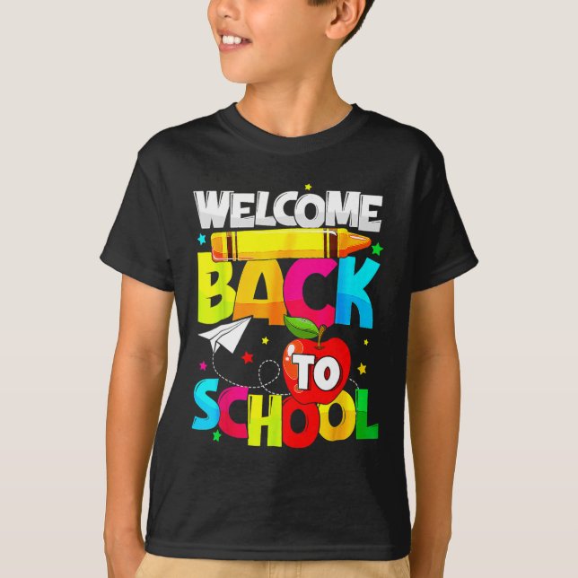 Back to school Roligt Student Lärare Kärlek Kid T Shirt (Framsida)